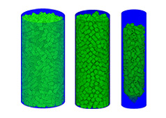 DigiDEM™ being used to simulate the packing of catalyst pellets in the chemicals industry DigiDEM™ being used to simulate the packing of catalyst pellets in the chemicals industry