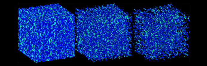 Characterisation of flow through porous media, in this case a bed of sand particles.